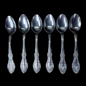 SPRINGTIME Japan Stainless Teaspoons 6 1/2" Lot of 5